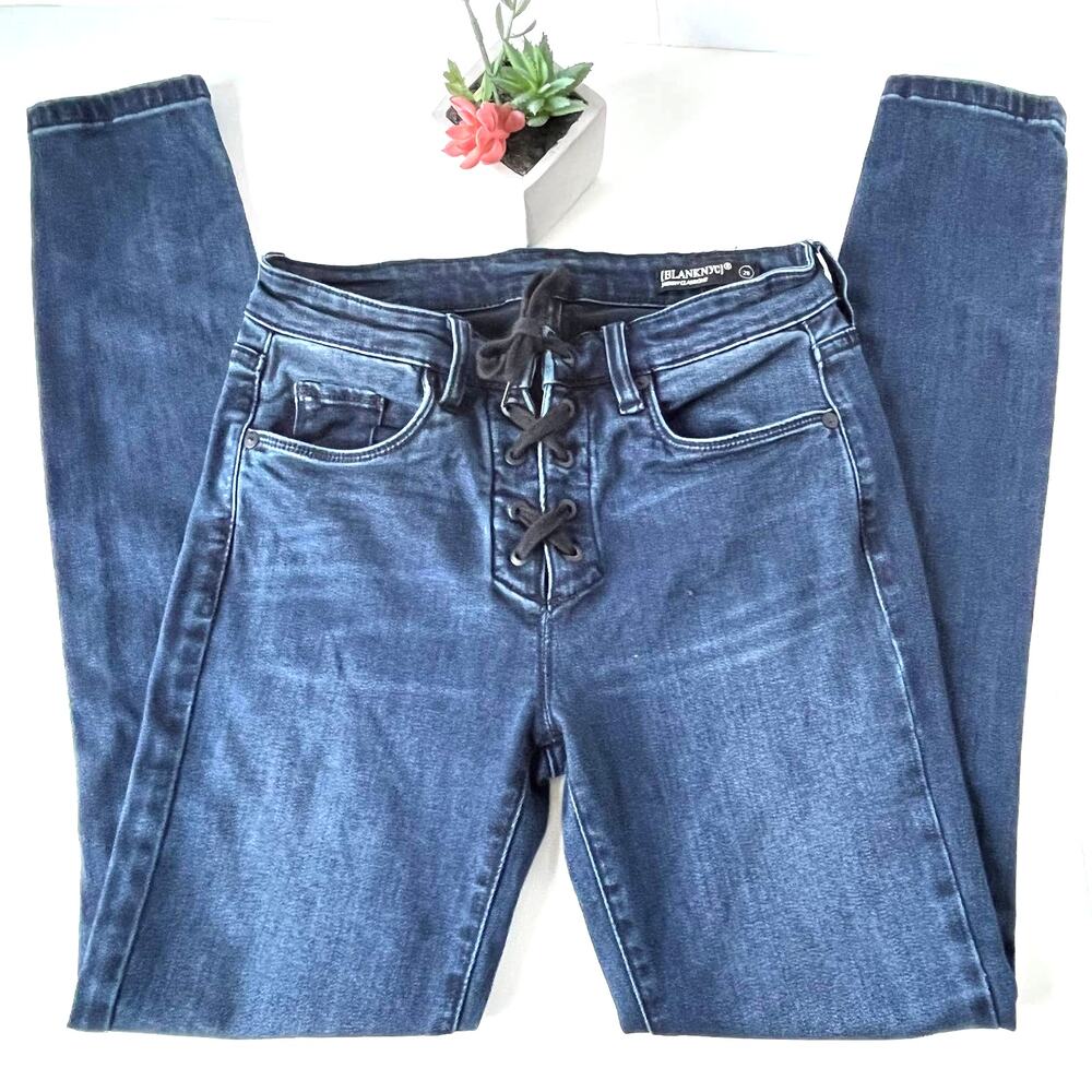 BlankNYC Skinny Classique Womens Jeans Size 26 Lace Up Tie Closure 18Q-1666